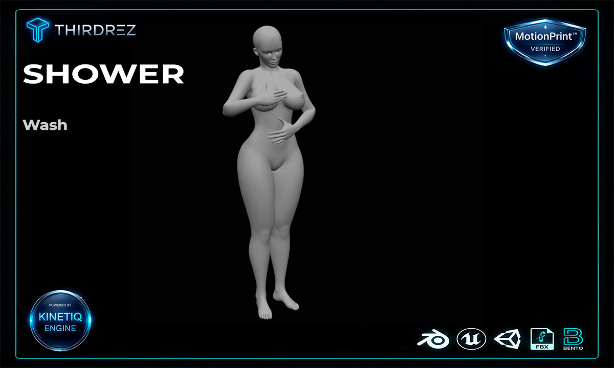 Solo Female Shower Pack - 9 Original Bento Animations - Image 4