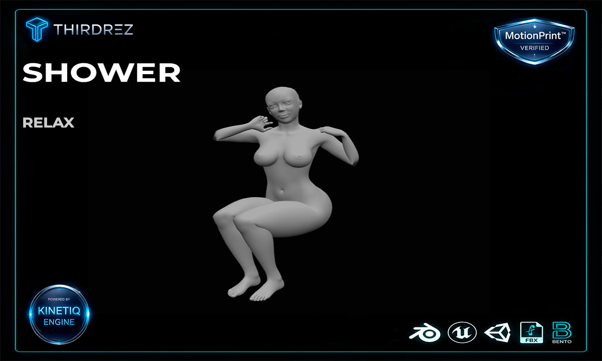 Solo Female Shower Pack - 9 Original Bento Animations - Image 7